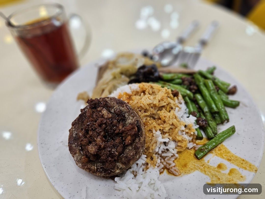 Plate of food with rice and vegetables