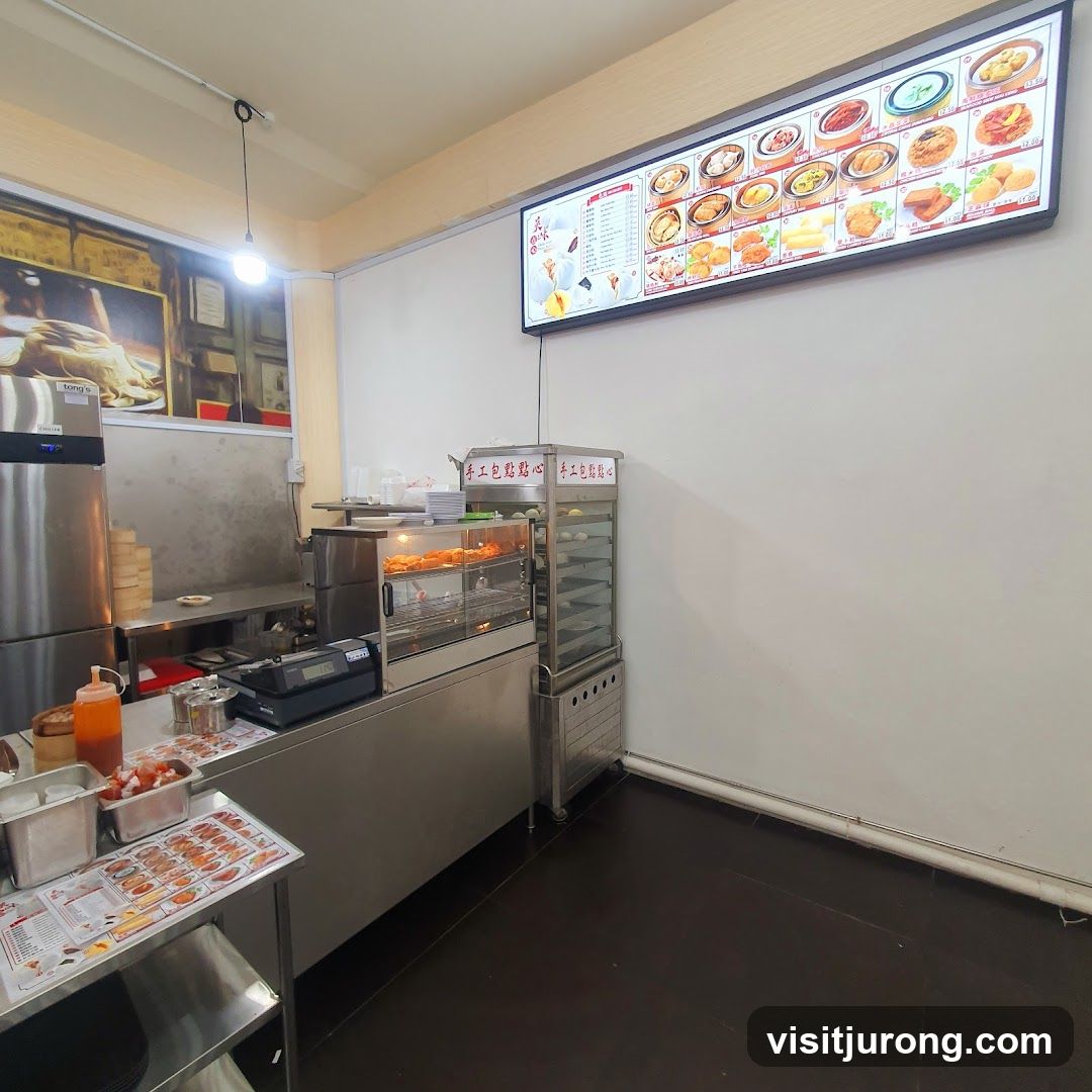 Restaurant Interior with Menu Display