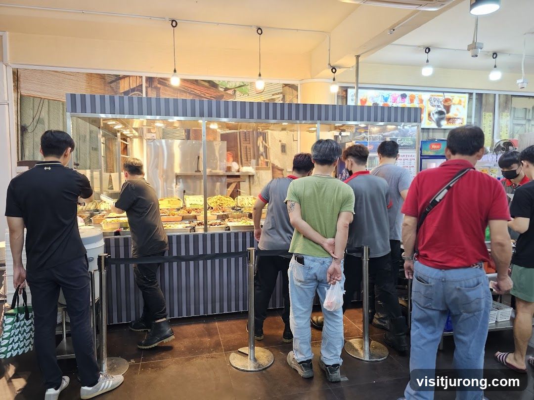 Food Stall with Customers