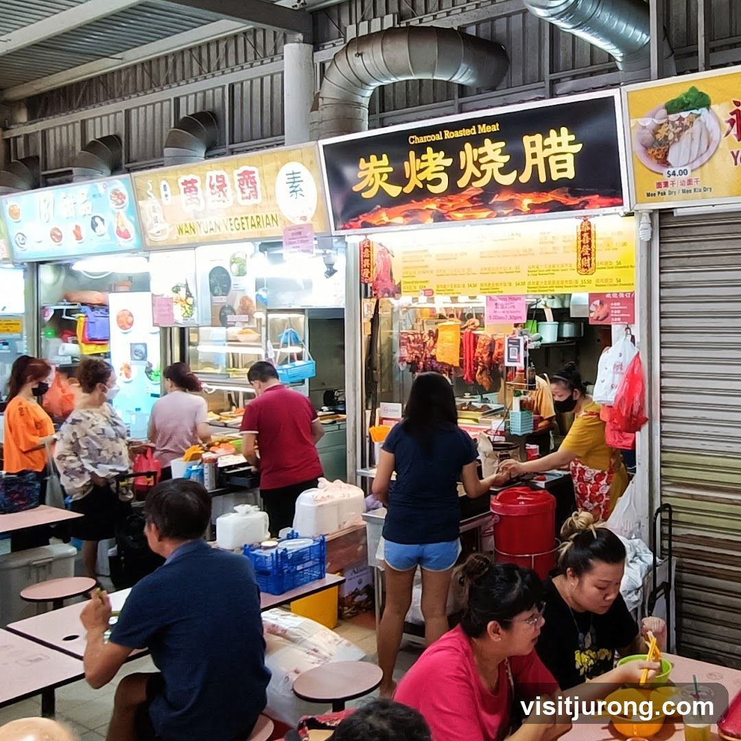 Food Stall with Roasted Meats
