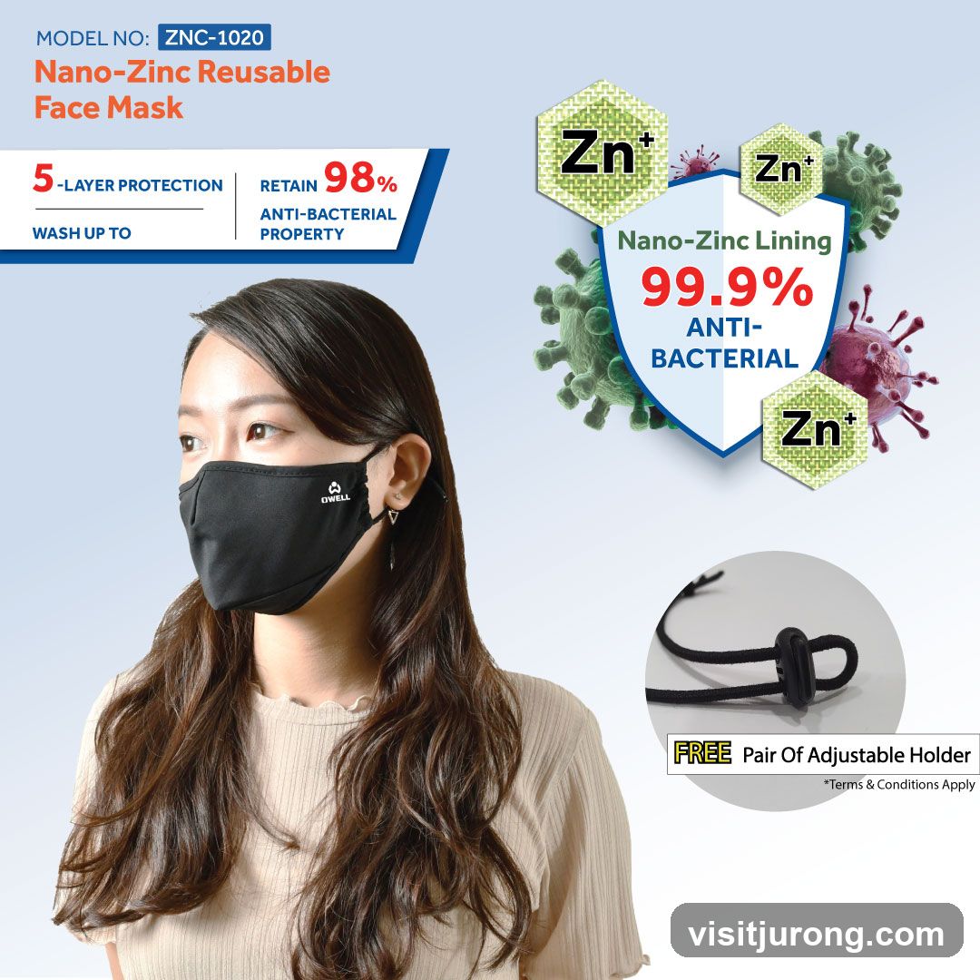 Nano-Zinc Reusable Face Mask