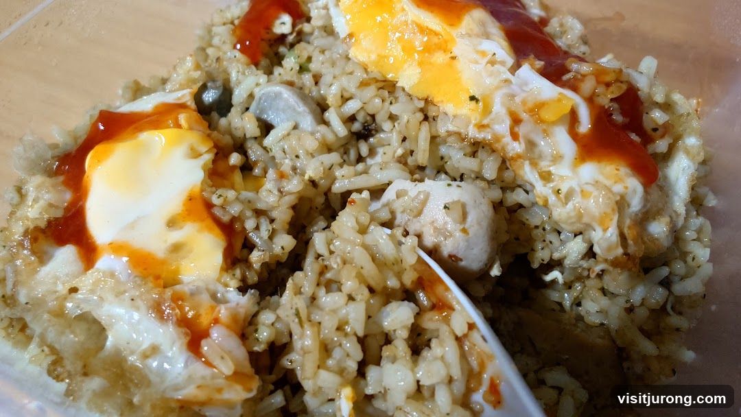 Fried Rice with Egg and Meatballs