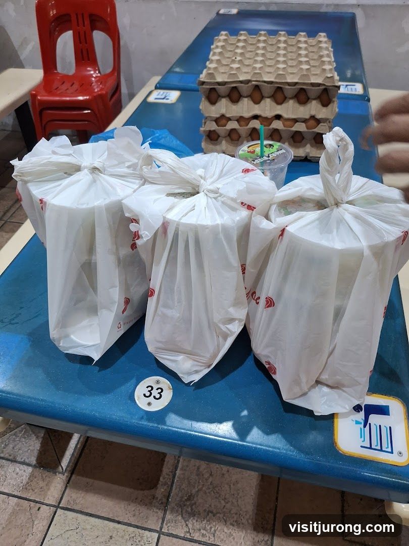 Takeaway Food Bags on Table