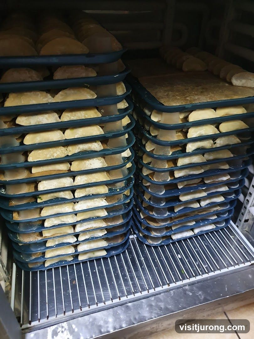 Uncooked Dumplings on Trays