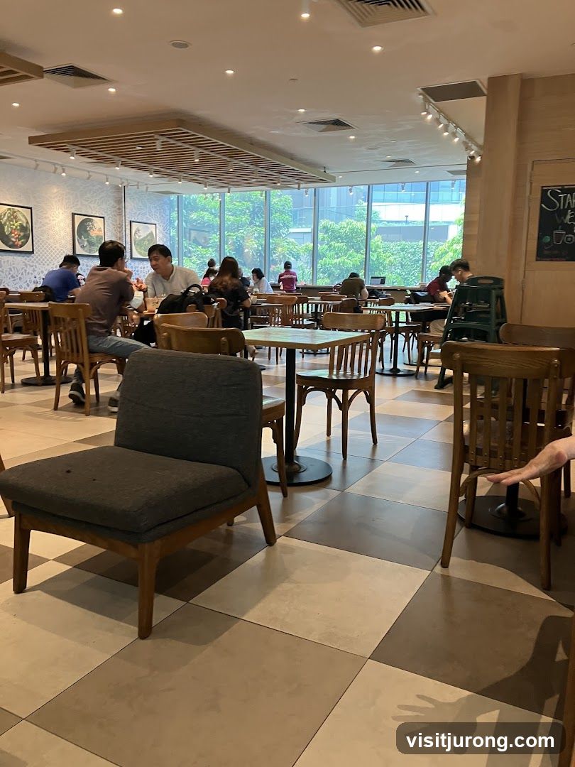 Cafe Interior with Patrons