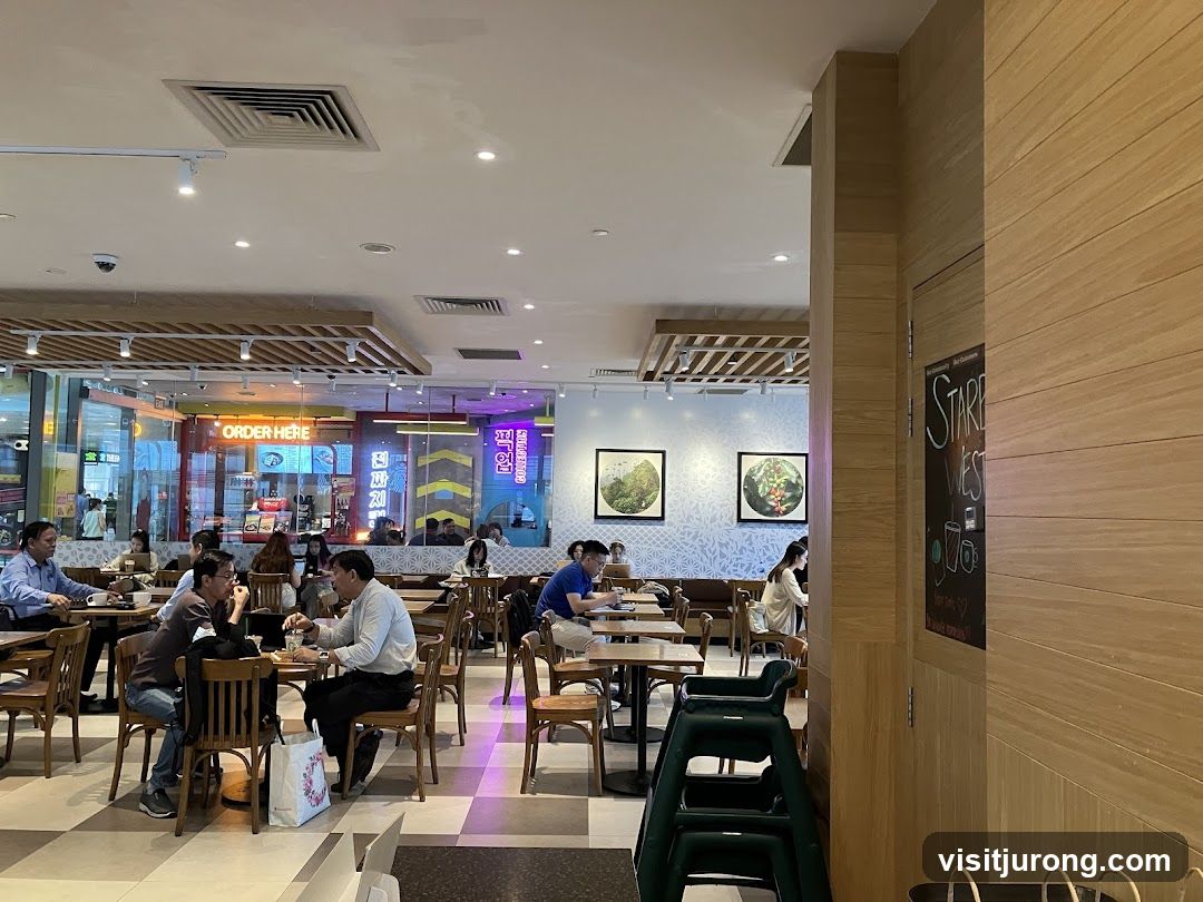 Cafe Interior with Patrons