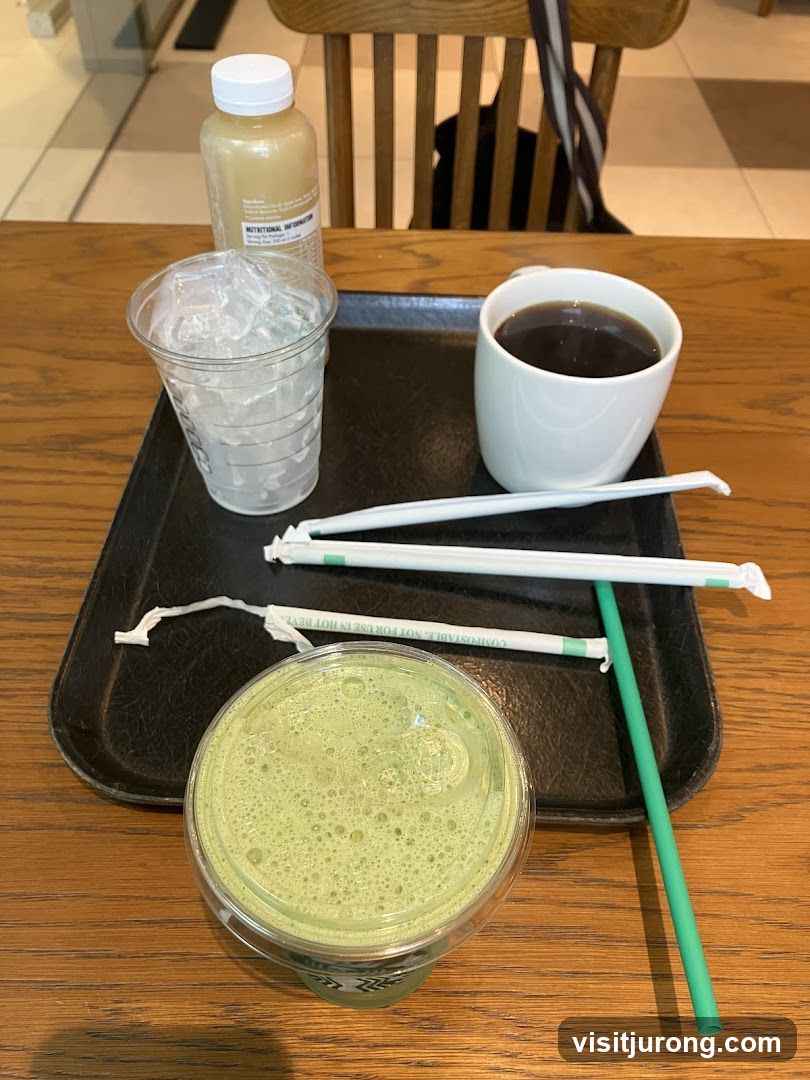 Beverages on a Tray