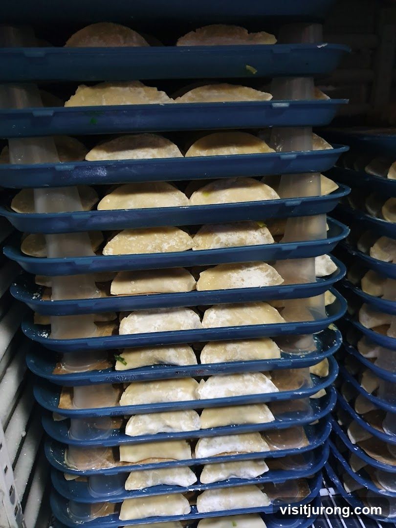 Uncooked Dumplings on Trays