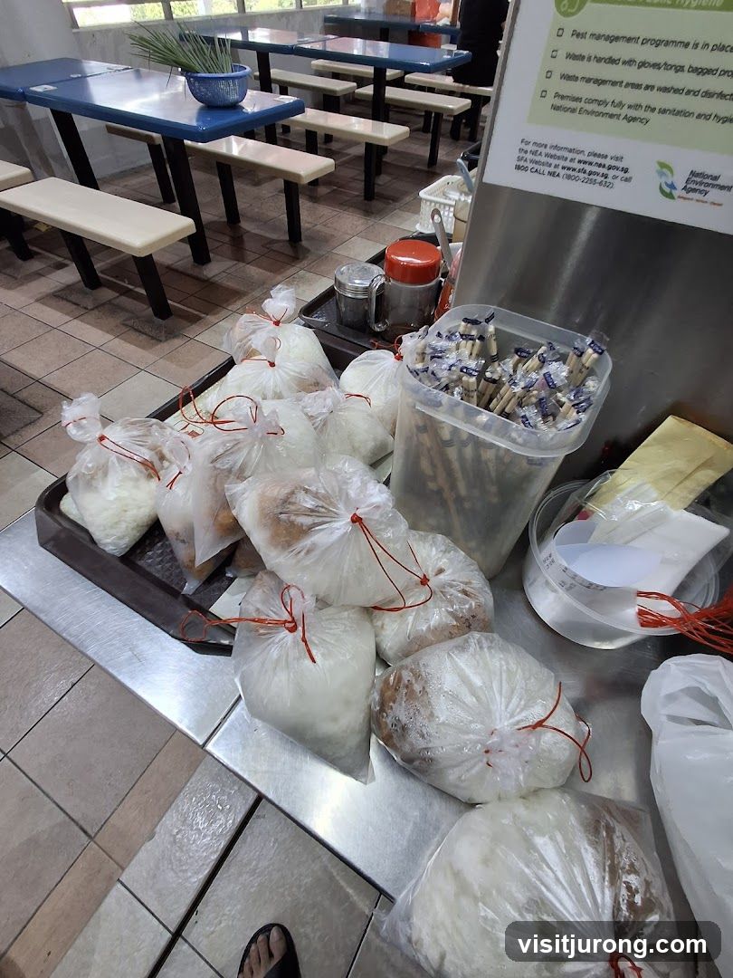 Food Packages and Seating Area