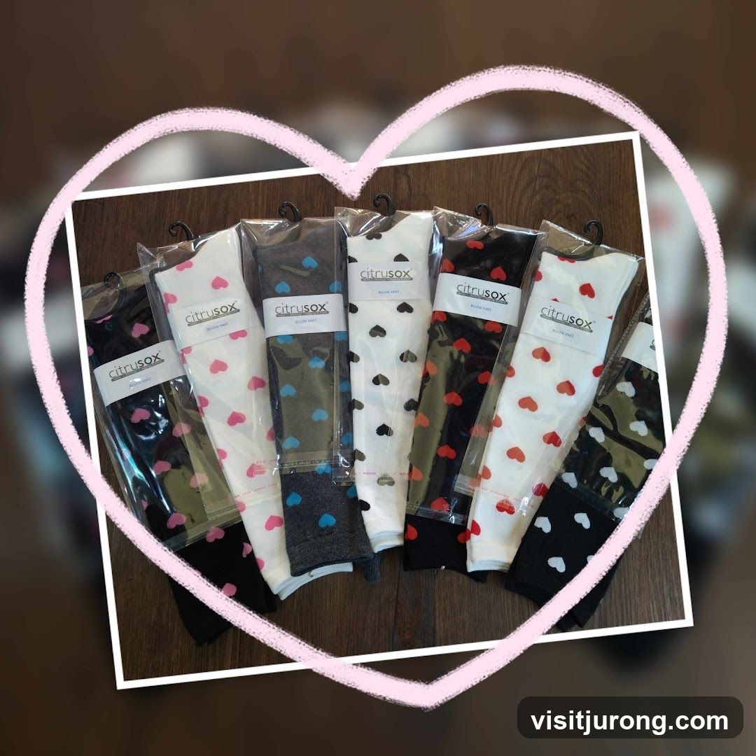 Socks with Heart Pattern