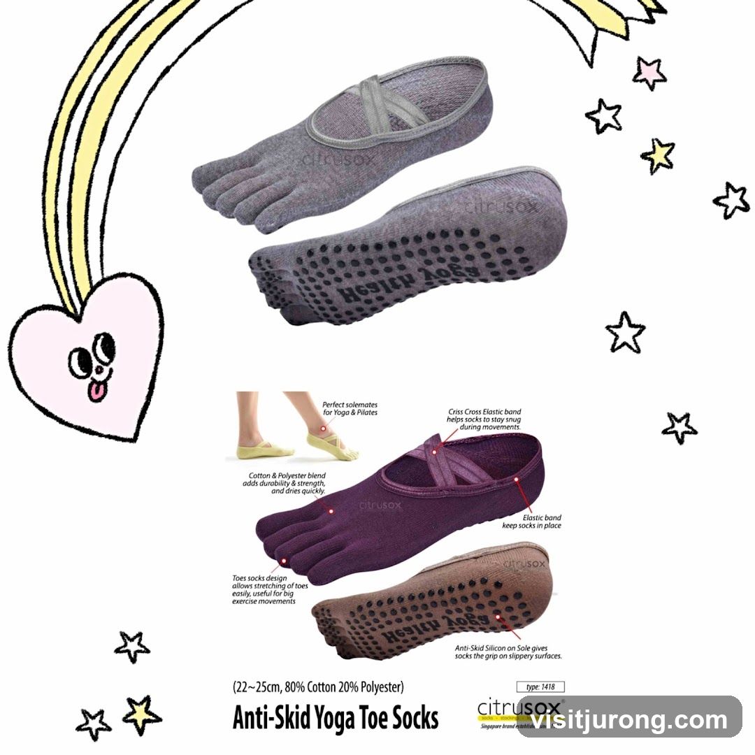 Anti-Skid Yoga Toe Socks
