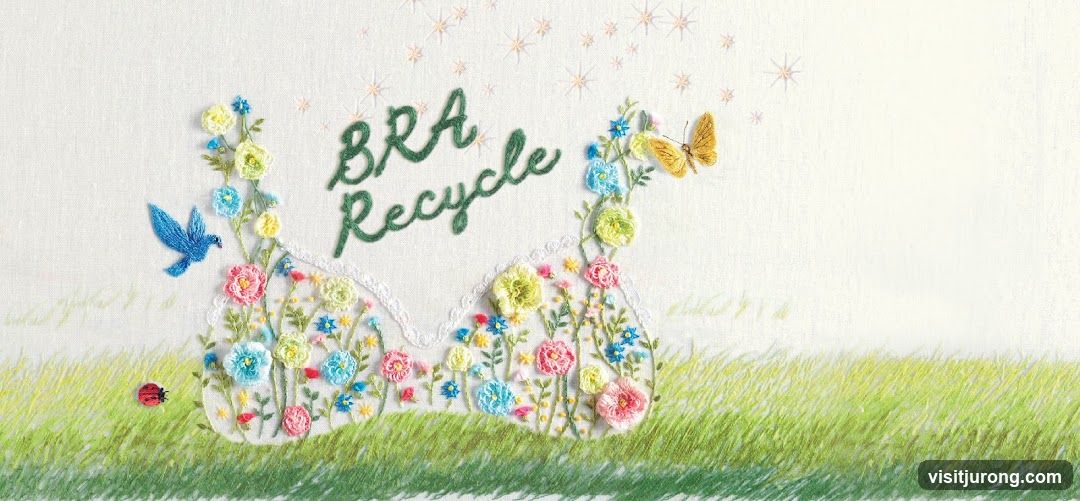 Embroidered Bra Recycle Message