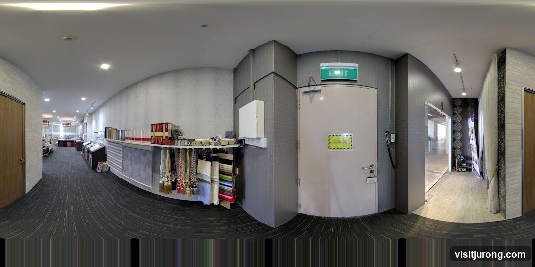 Interior of a fabric and home decor store