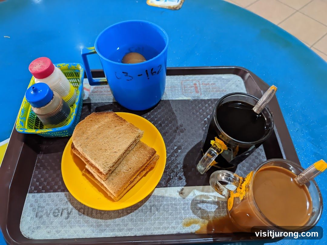 Breakfast Tray with Toast and Coffee