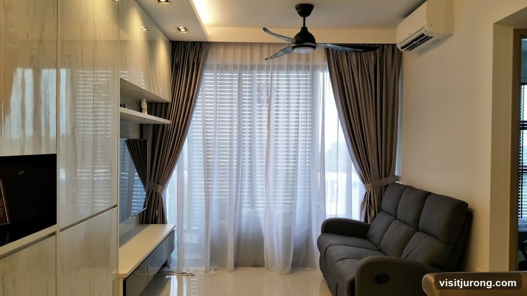 Modern Living Room with Sofa and Entertainment Unit