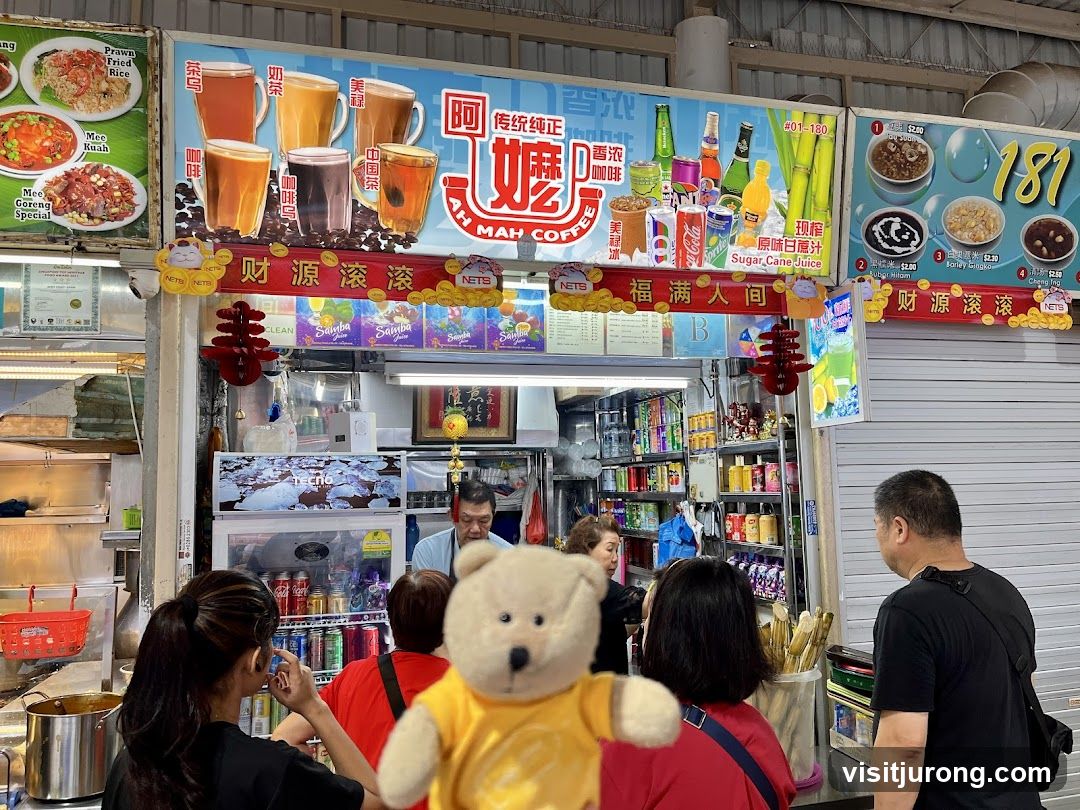 Food Stall with Drinks and Desserts