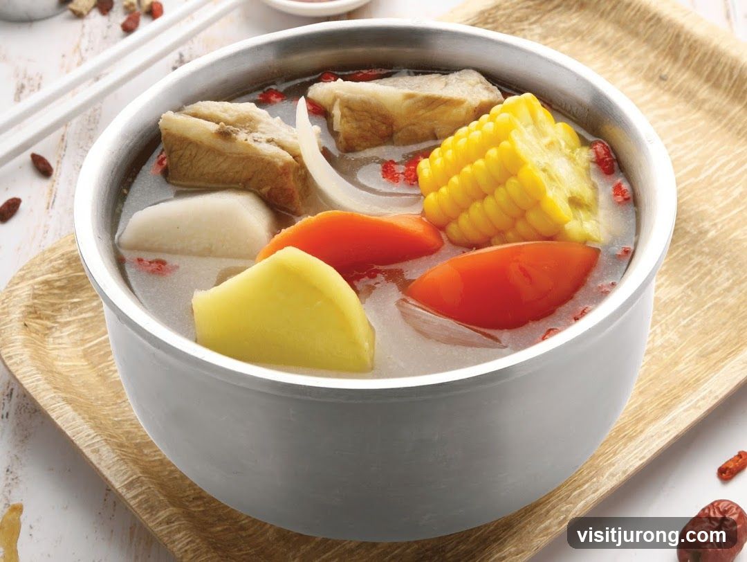 Pork Rib Soup with Corn and Vegetables