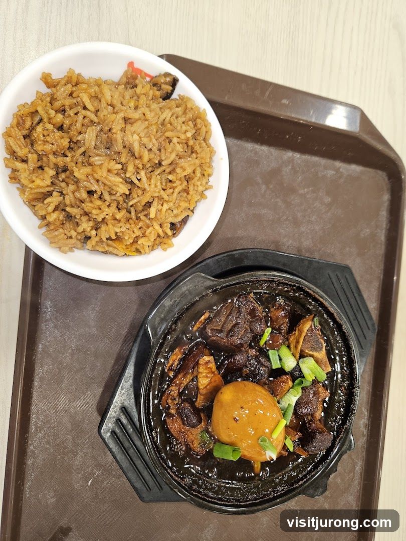 Sizzling Meat Dish with Rice