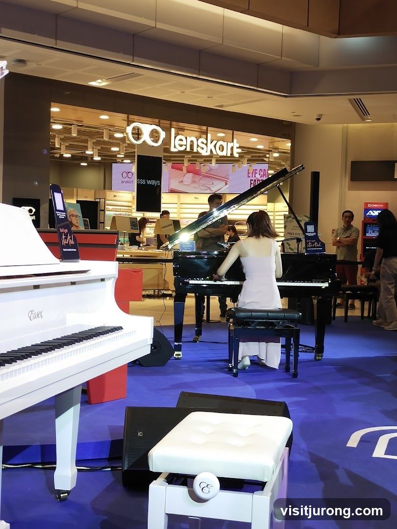 Piano performance at Lenskart store
