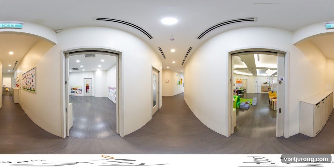 Hallway with classrooms