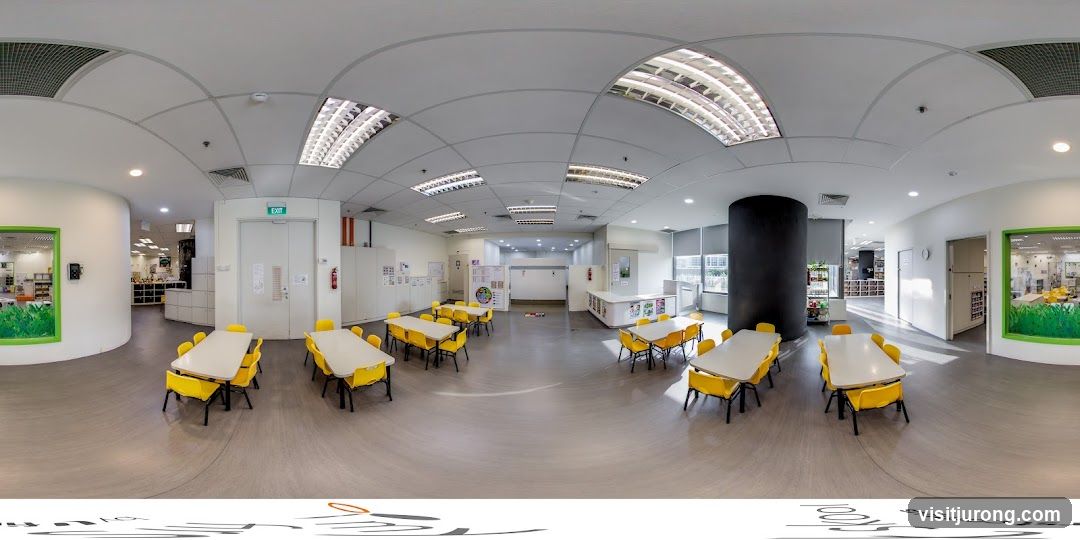 Classroom with tables and chairs