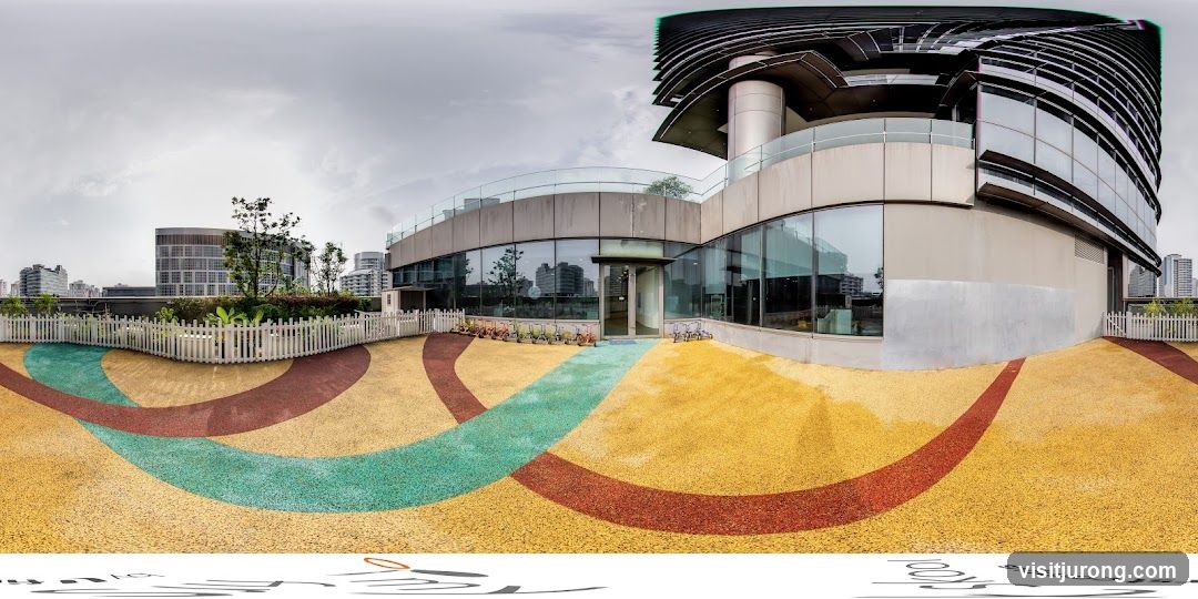 Modern Building with Outdoor Play Area