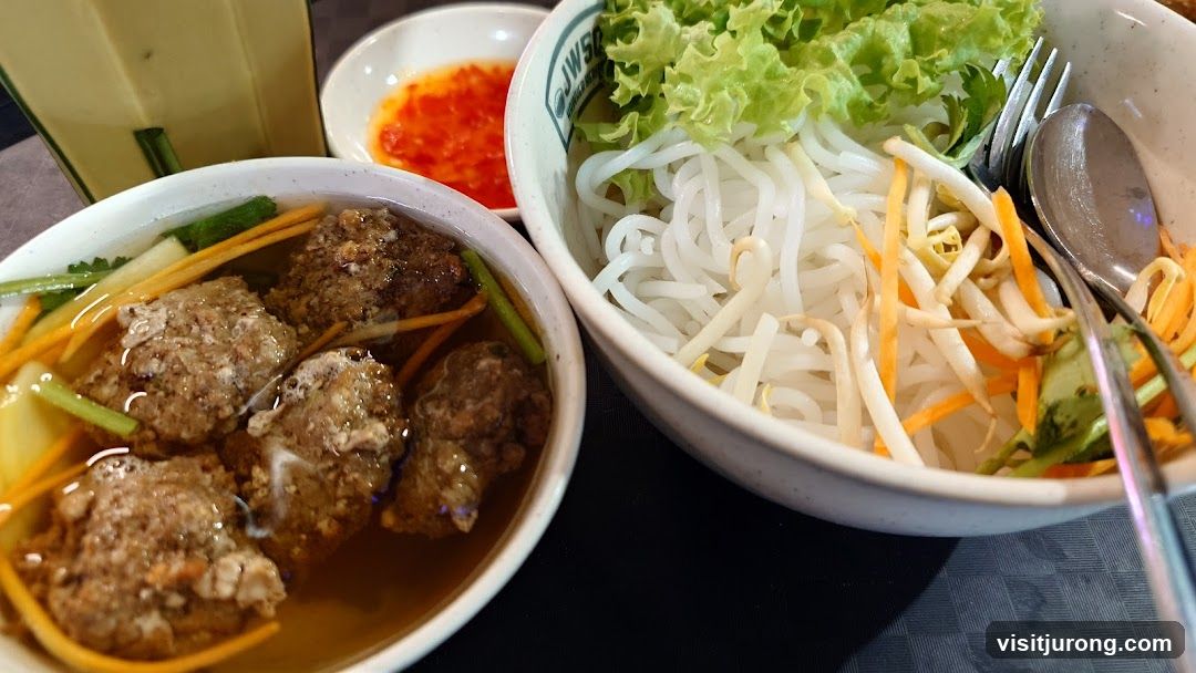 Vietnamese Meatball Soup and Noodles