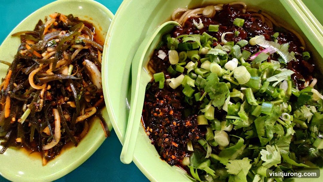 Noodles with Toppings and Side Dish