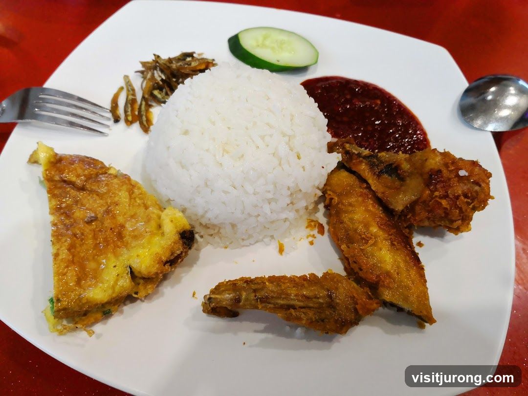 Nasi Lemak with Fried Chicken