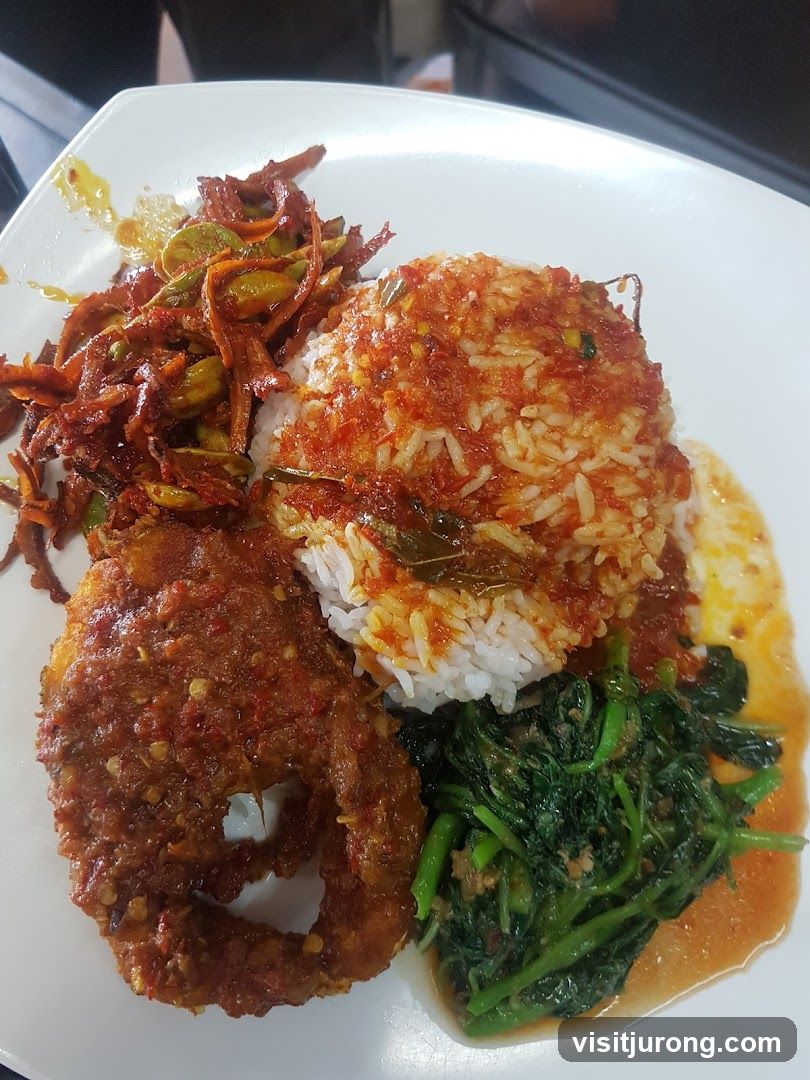 Spicy Fried Fish with Rice and Vegetables