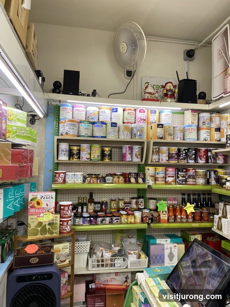 Store Interior with Shelves of Products