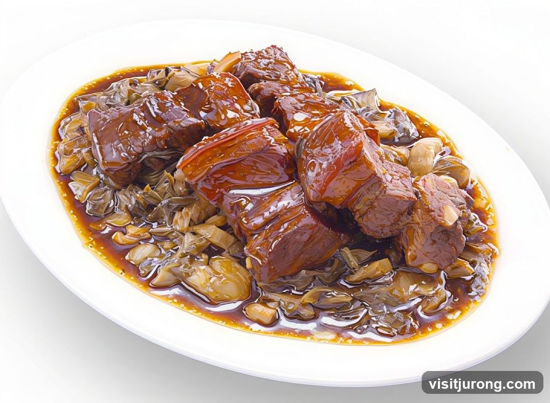 Braised Pork Belly with Preserved Mustard Greens
