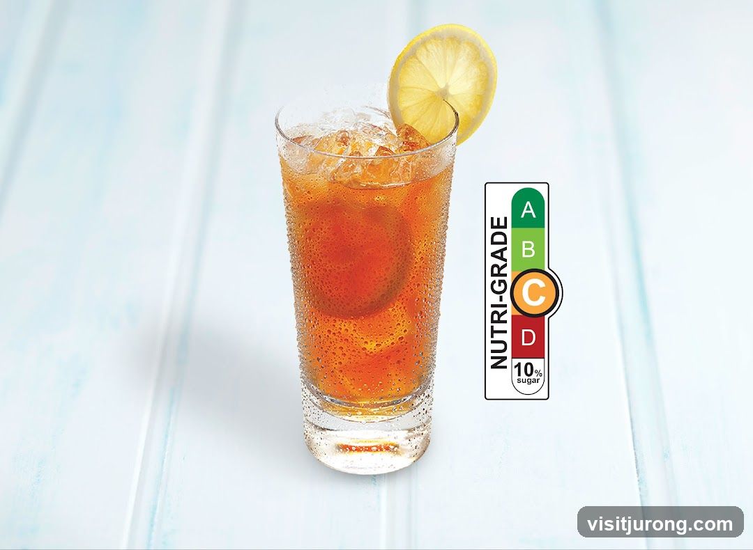 Iced Tea with Lemon and Nutri-Grade Label