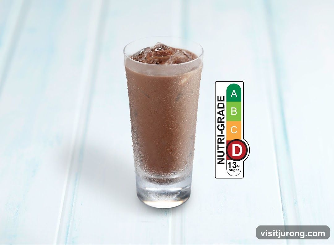 Iced Chocolate Drink with Nutri-Grade Label