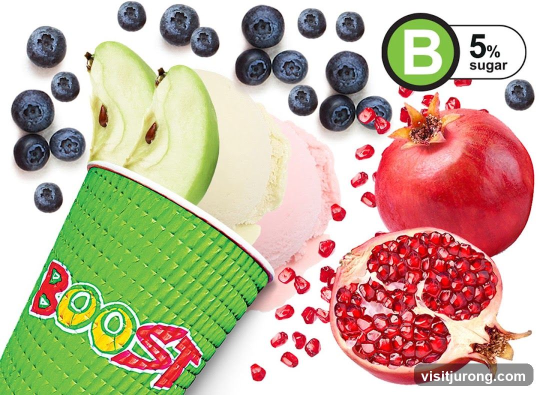 Boost Drink with Fruits and Ice Cream