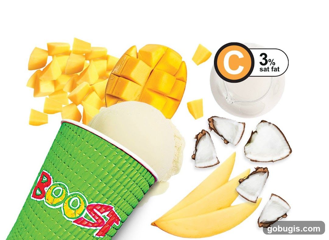 Mango and Coconut Smoothie Ingredients