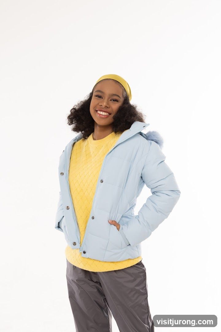 Young woman in winter clothing