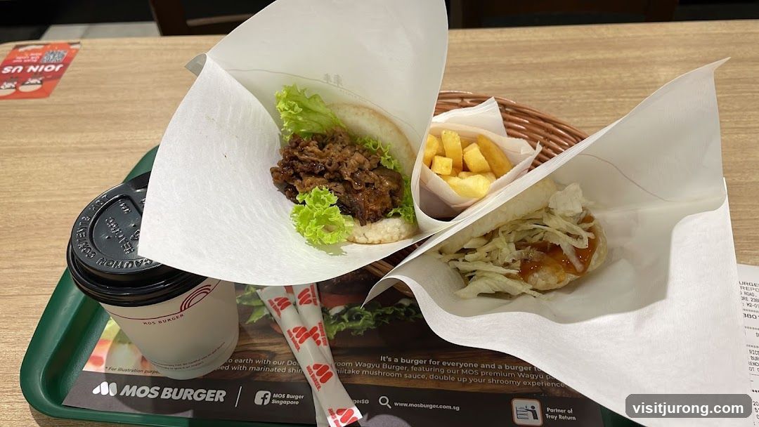 Mos Burger Fries and Onion Rings with Coca-Cola