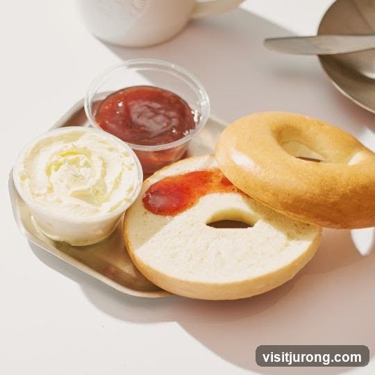 Bagel with Cream Cheese and Jam