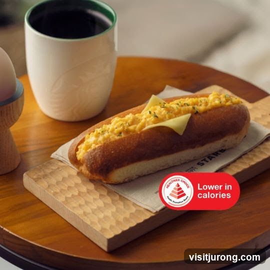 Scrambled Egg Hot Dog with Cheese