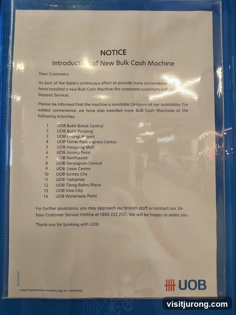 Notice of New Bulk Cash Machine Installation