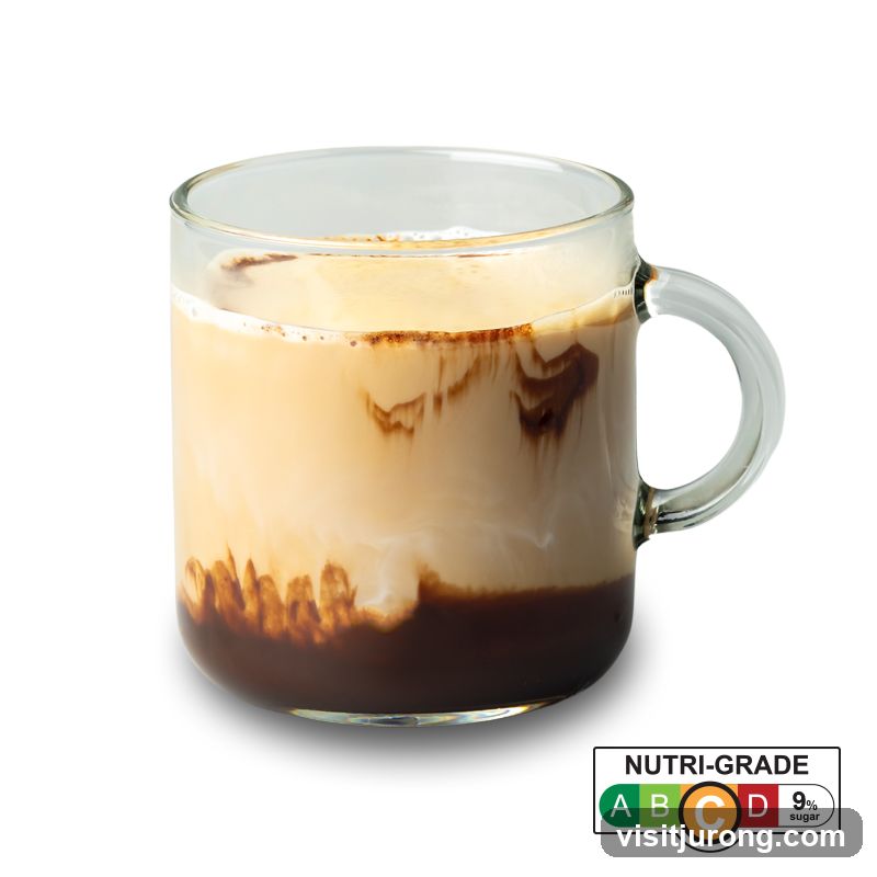 Iced Coffee with Cream and Chocolate Swirl