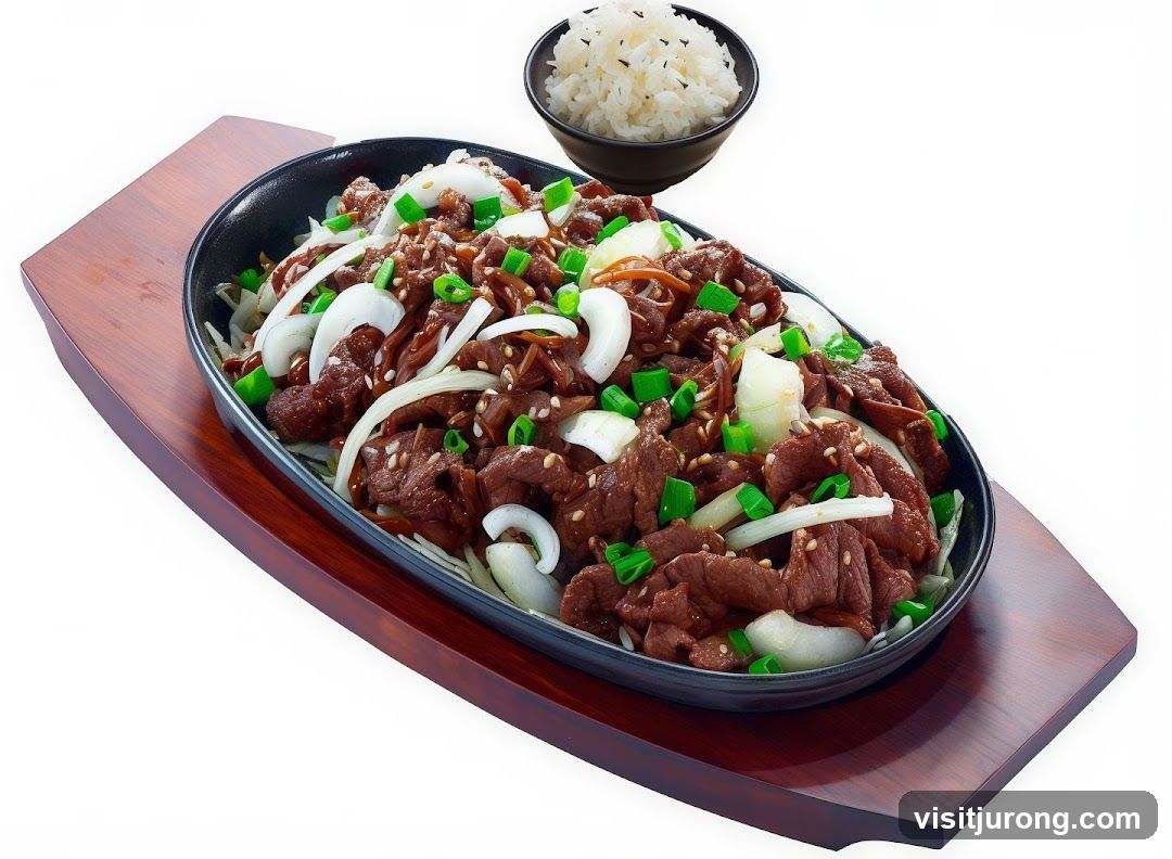 Sizzling Beef with Rice