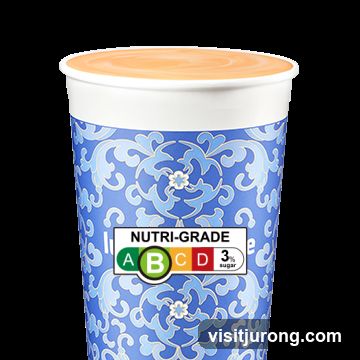 Beverage cup with Nutri-Grade label