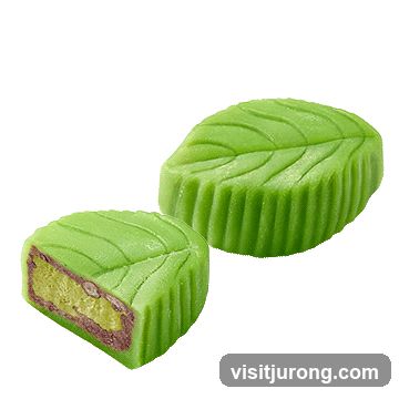 Green Leaf-Shaped Pastries