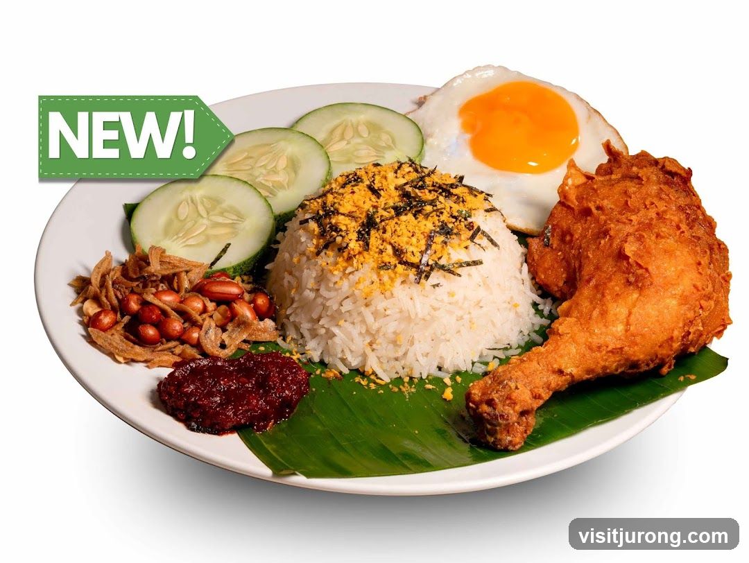 Nasi Lemak with Fried Chicken
