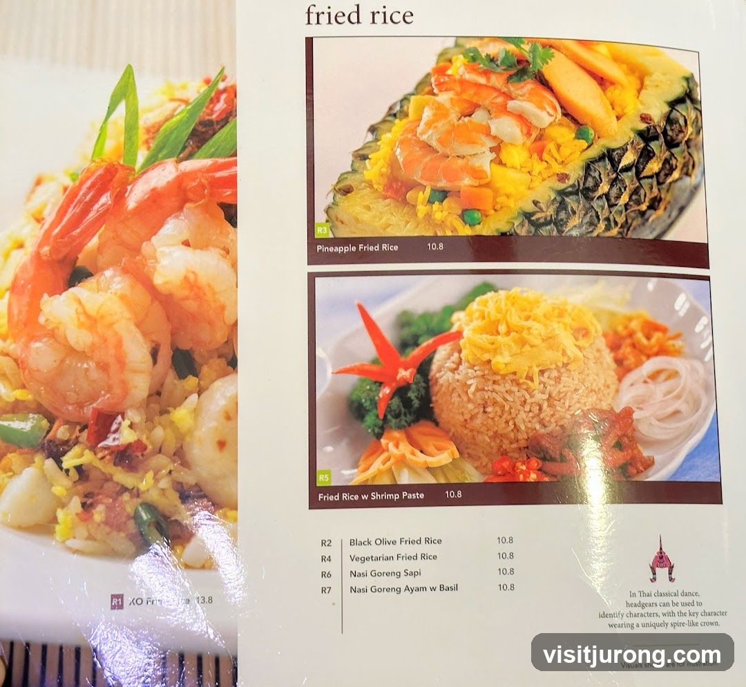Fried Rice Menu