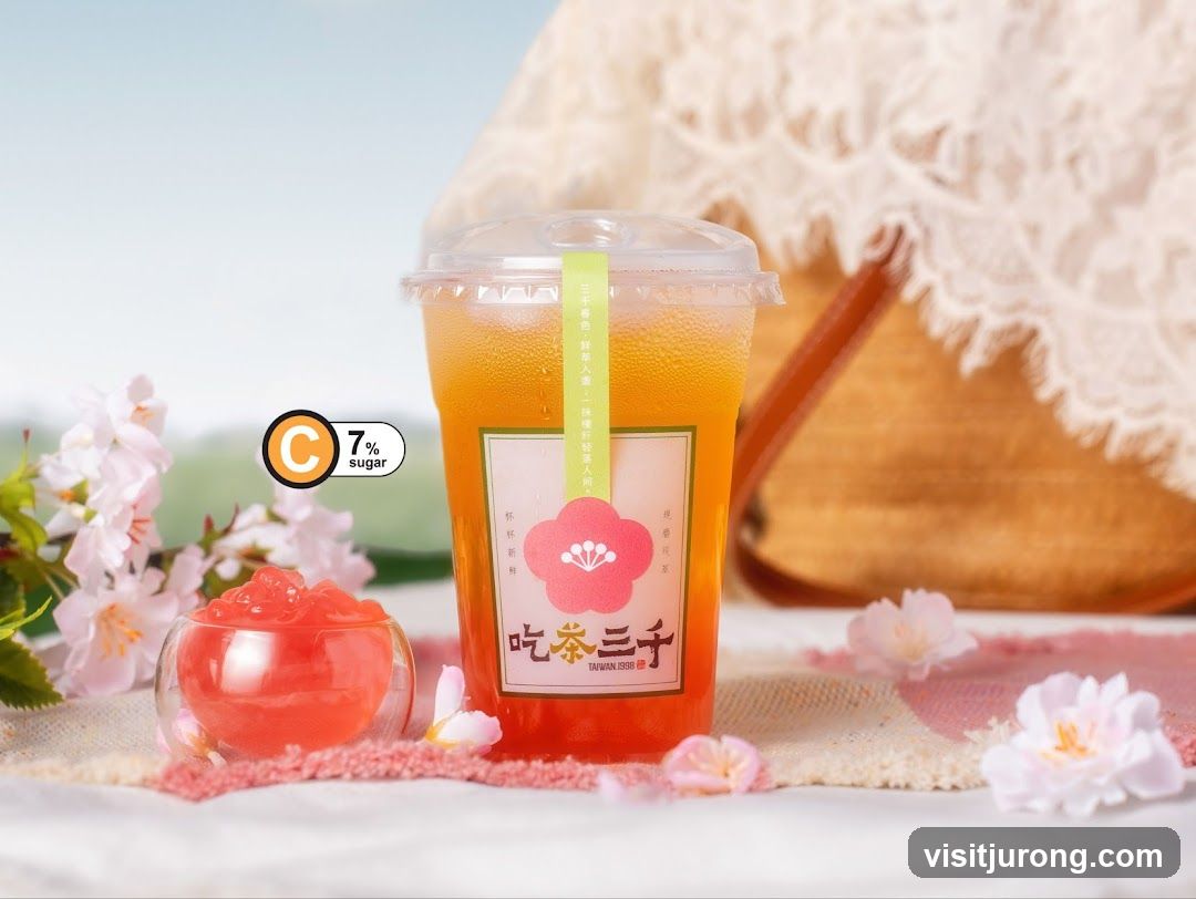 Beverage with Fruit Topping