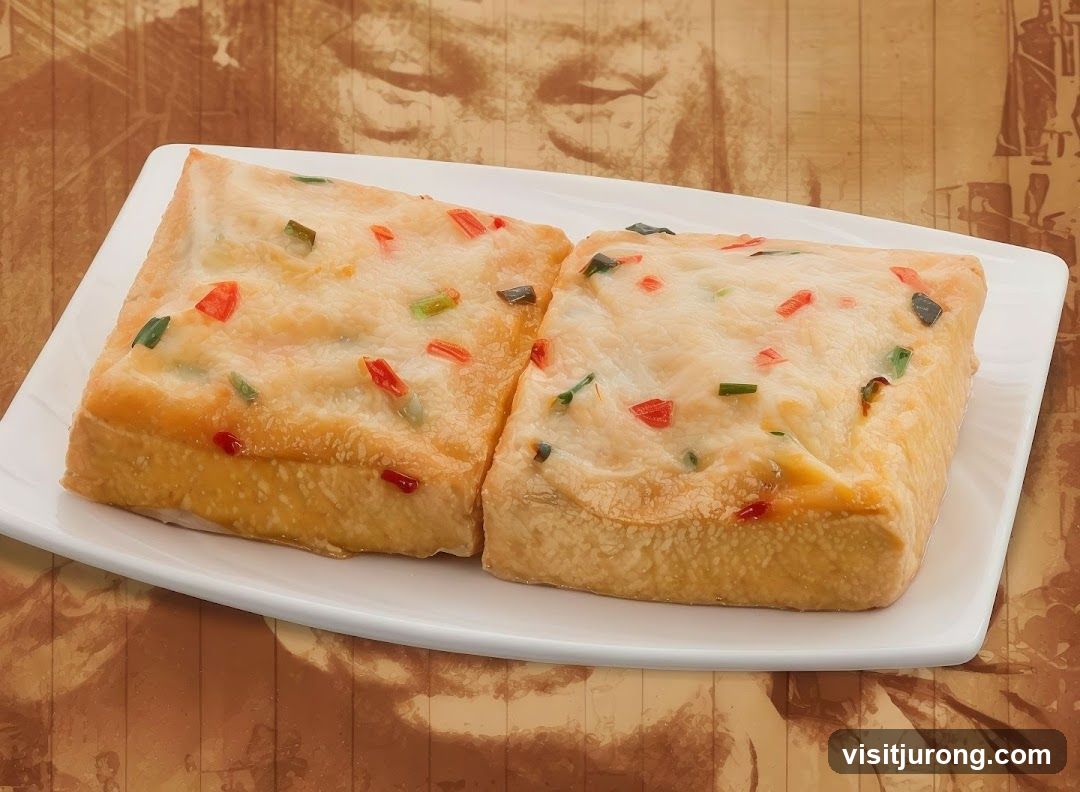 Two pieces of fried tofu