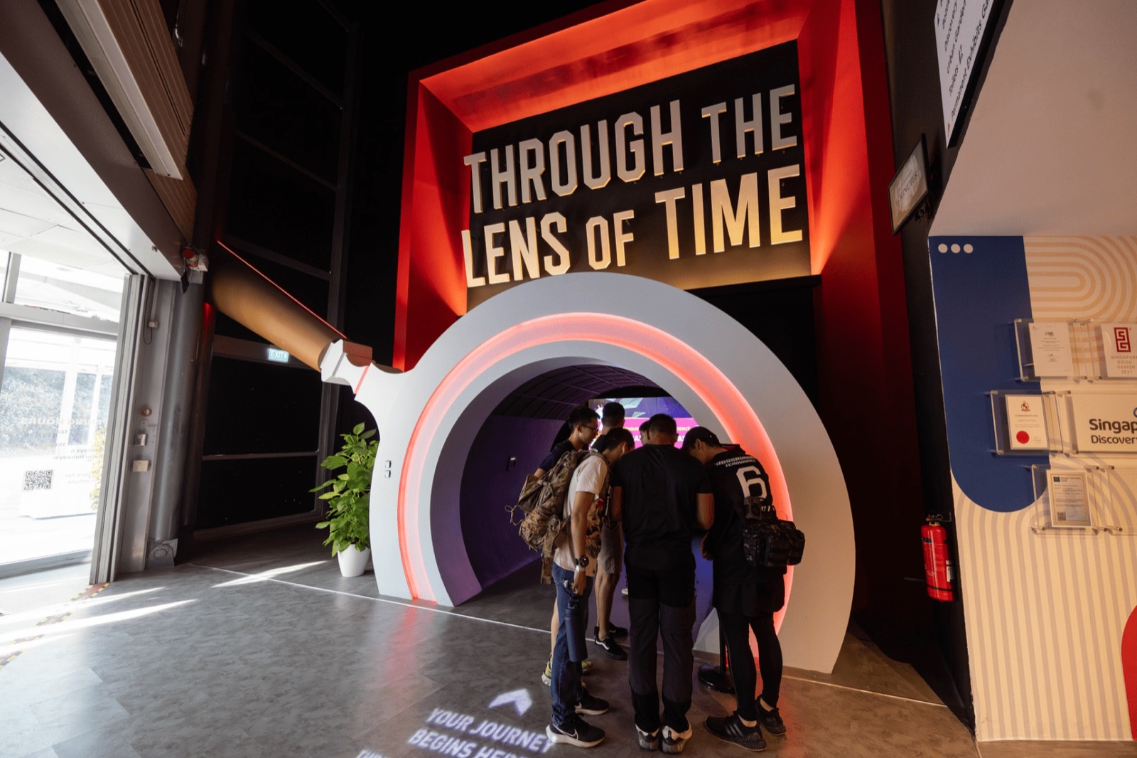 Through the Lens of Time gallery entrance at Singapore Discovery Centre, Upper Jurong Road
